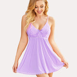 Lace V-neck Modal Babydoll Lounge Dress