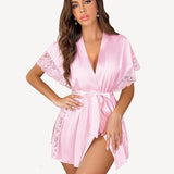 Satin Eyelash Lace Kimono