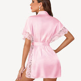 Satin Eyelash Lace Kimono