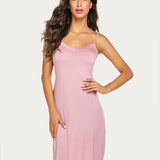 Full Slips Nightgown V Neck Dress