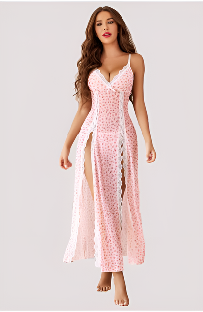 MidnightBloom™ Mesh Split Nightgown