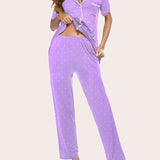Pajamas Set Shirt with Long Pants