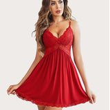 Lips Lace Full Slip Sleep Dress
