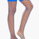 Rhinestone Fishnet Knee High Stockings