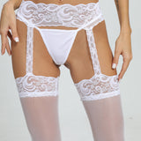 One-piece Stockings with Mesh Straps