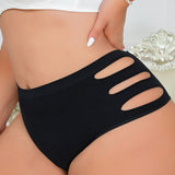 Plus Size High Waist Triangle Panties