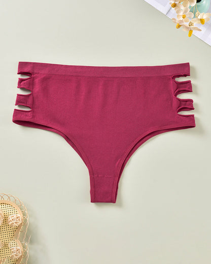 Plus Size High Waist Triangle Panties