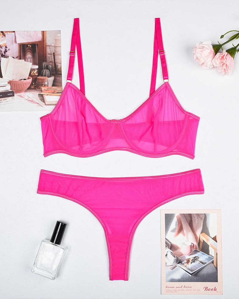 Sheer Mesh Underwear Intimate Erotic Set