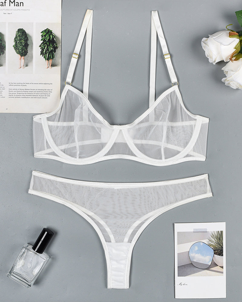 Sheer Mesh Underwear Intimate Erotic Set