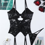 Flash Gradient Laser Cross Tie Waist Lingerie Sets