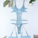 Lace Embroidered Chain Bodysuits