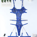 Lace Embroidered Chain Bodysuits