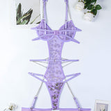 Lace Embroidered Chain Bodysuits