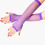 Lace Fingerless Mesh Fishnet Gloves