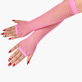 Lace Fingerless Mesh Fishnet Gloves