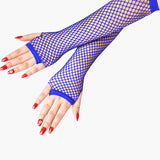 Lace Fingerless Mesh Fishnet Gloves