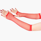 Lace Fingerless Mesh Fishnet Gloves