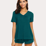 Short Sleeve Shorts Pajama Set