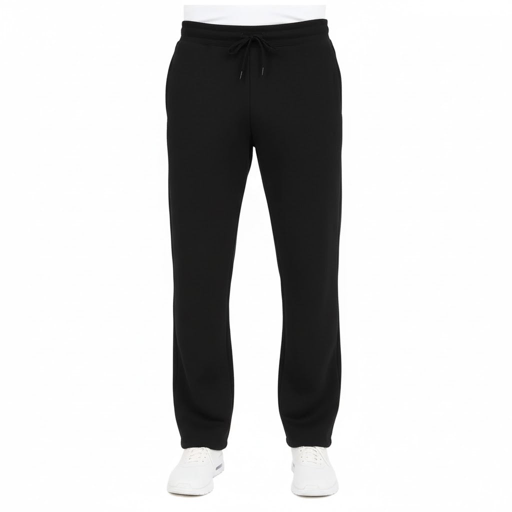 Orelia Men’s Heavy Fleece Open-Bottom Sweatpants