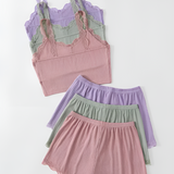 LunaLace – Women's Lace Trim Pajama Set