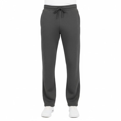 Orelia Men’s Heavy Fleece Open-Bottom Sweatpants