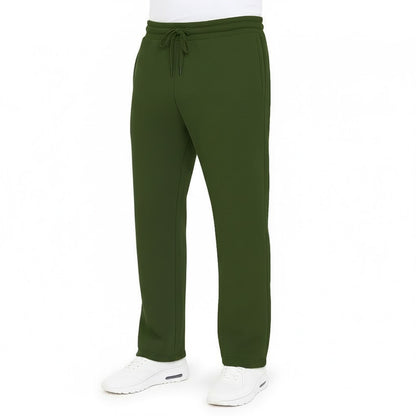 Orelia Men’s Heavy Fleece Open-Bottom Sweatpants