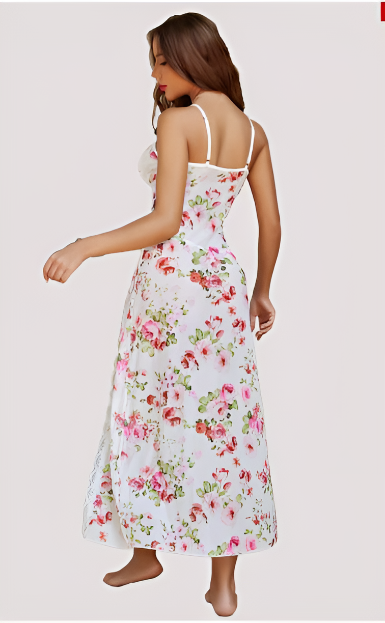 MidnightBloom™ Mesh Split Nightgown